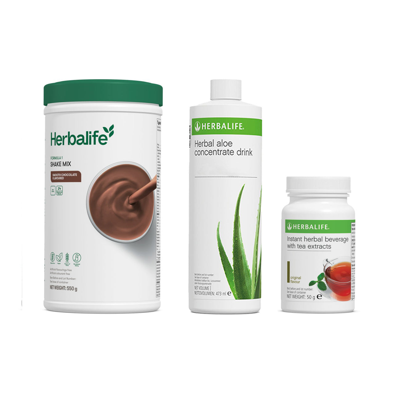 Breakfast Pack — Formula 1 Smooth Chocolate, Aloe Concentrate & Instant Herbal Beverage