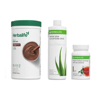 Thumbnail for Breakfast Pack — Formula 1 Smooth Chocolate, Aloe Concentrate & Instant Herbal Beverage